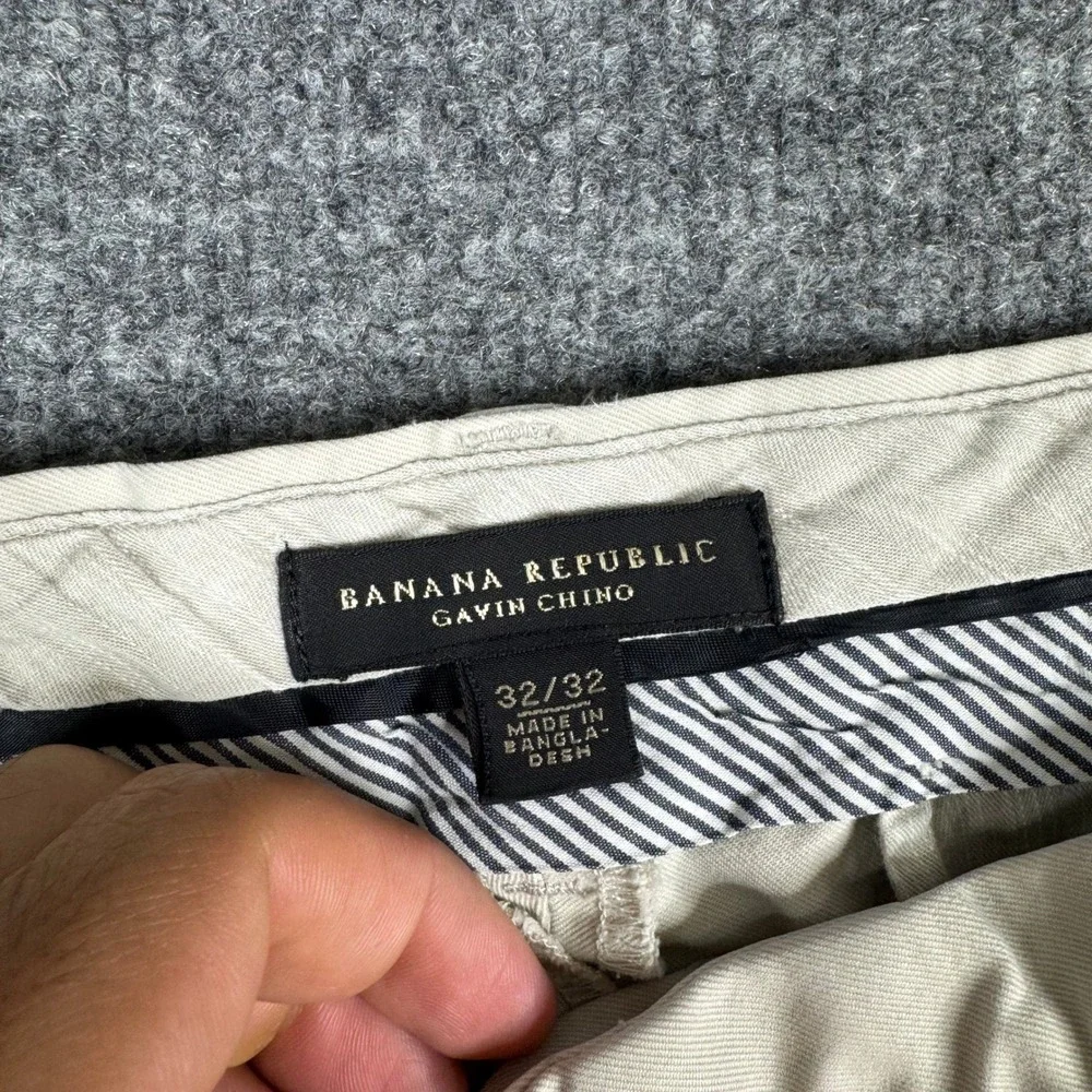 Banana Republic Pants Mens Size 32x32 Beige Gavin Chino Straight Cotton Khaki